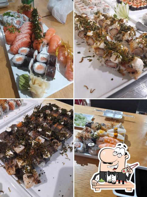 Peça diferentes opções de sushi