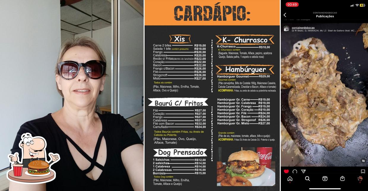 Consiga um hambúrguer no Container do Bocão