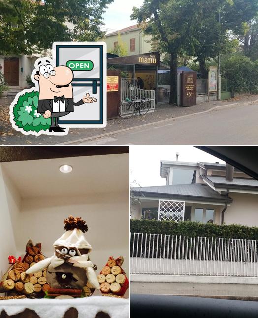 La esterno e torta del ristorante