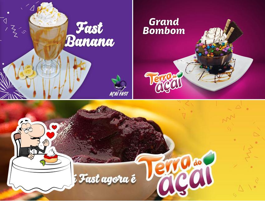 Terra do Açaí serve uma gama de sobremesas