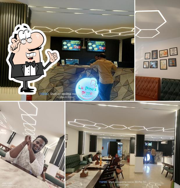 The interior of La Pino'z Pizza Vijayawada Bhavanipuram