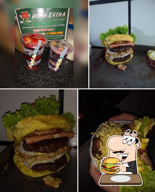Peça um hambúrguer no Hora Extra Bar & Lanchonete