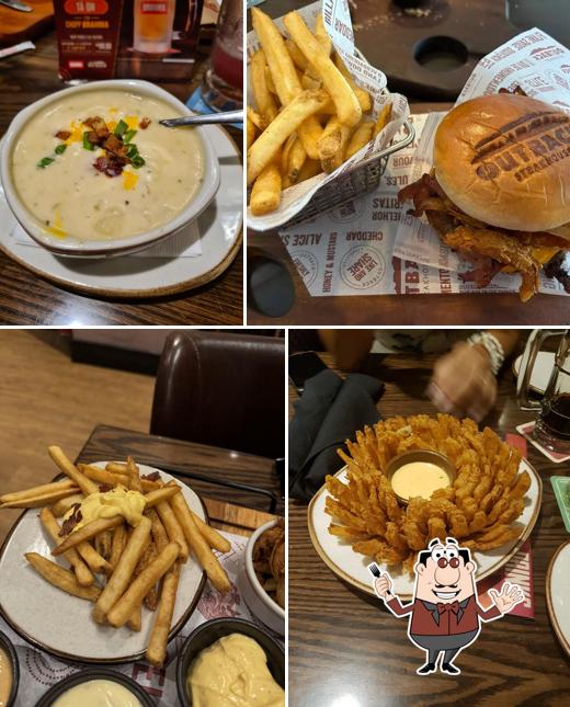 Sanduíche de carne de porco desfiada em Outback Steakhouse Shopping Pátio Paulista