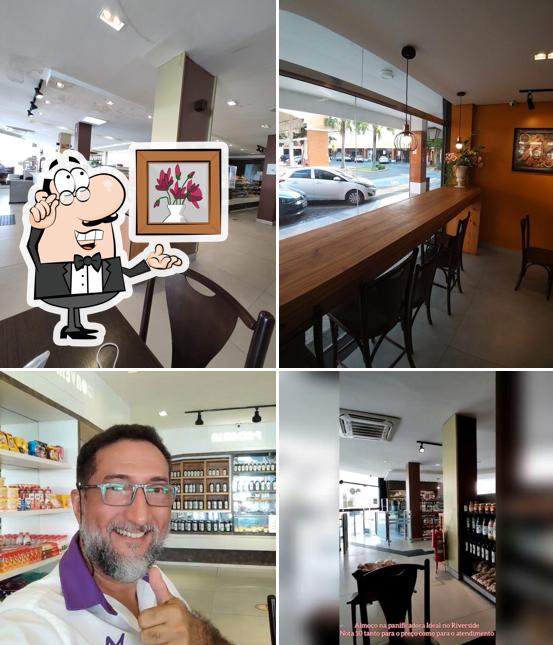 Sente em uma das mesas no Ideal Ponto de Alimentação