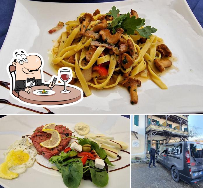 Ristorante Pizzeria Salegg si caratterizza per la cibo e esterno