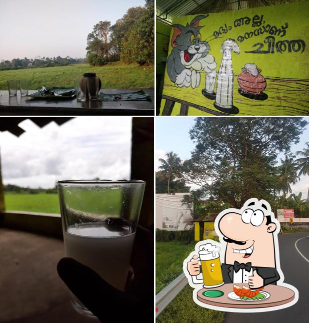 Enjoy a glass of light or dark beer