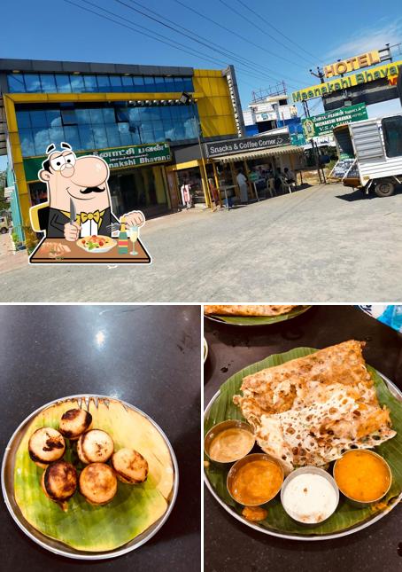 The picture of Meenakshi Bhavan’s food and exterior
