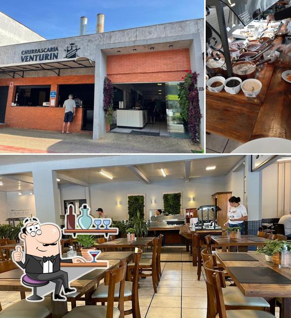 O interior do Churrascaria Venturin
