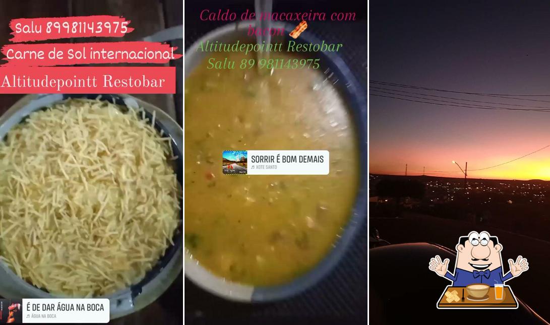 Sopa de moluscos em Altitudepointt Restobar