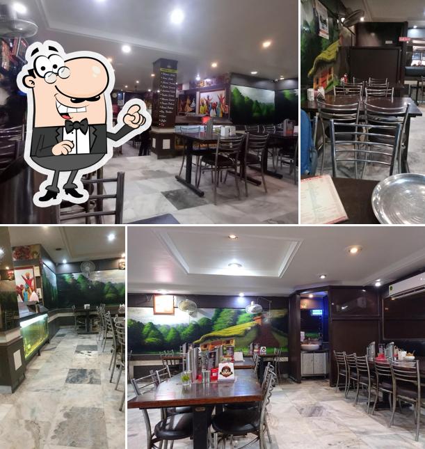 The interior of Dashmesh Vaishno Dhaba