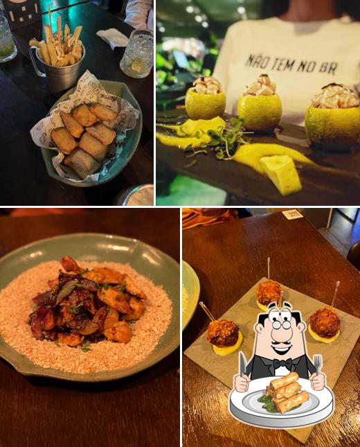 Rolinho primavera em Limonata Hub & Gastrobar