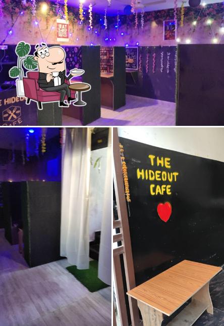 The interior of The Hideout Cafe Fast Food Restaurant in Bareilly