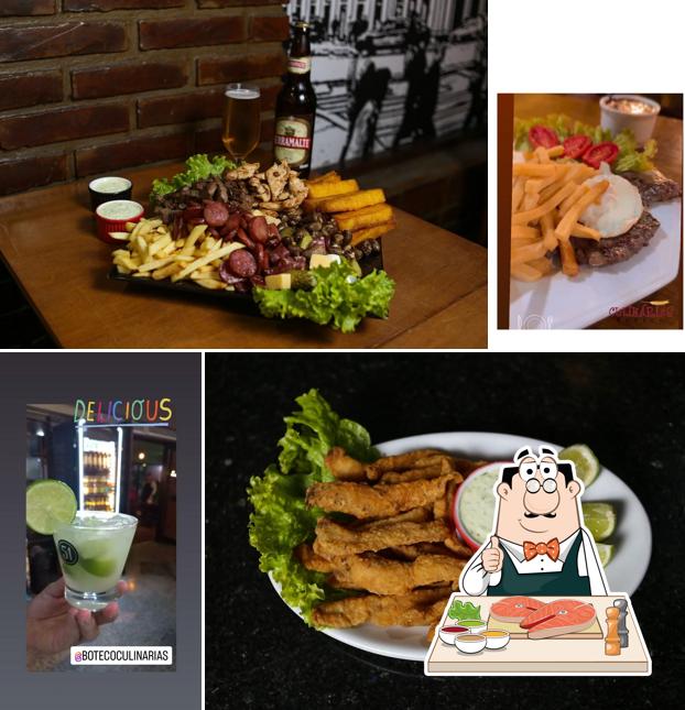 Peixe e fritas em Boteco Culinárias