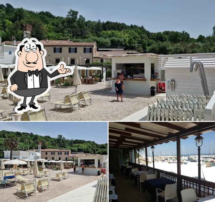 Gli interni di Vallugola Beach & Bar