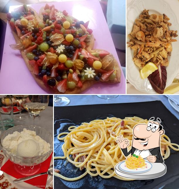 Spaghetti alla carbonara al Ristorante Pizzeria al Portichetto