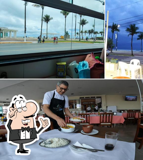 O interior do Restaurante Beira Mar Praia Grande