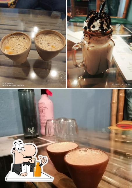 Enjoy a beverage at Cafe Chai Sutta Bar