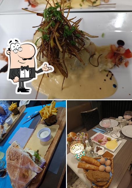 La intérieur et nourriture du restaurant