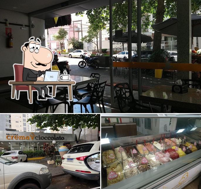 Esta é a foto apresentando interior e exterior a Crema & Cioccolato Alto da Glória
