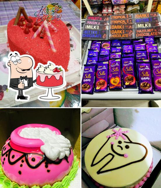 Red velvet cake at Viraj bakery and daily needs