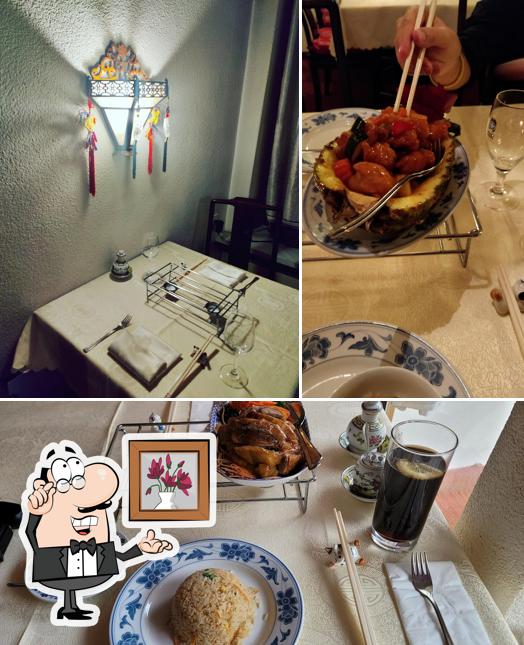 La interni e cibo del ristorante