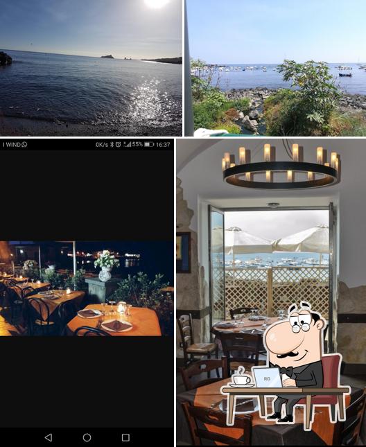 Tra le varie cose da Ristorante Al Borgo Marino si possono trovare la interni e esterno