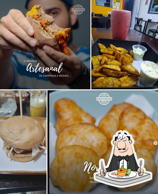 Platos en Hamburgueria Burgerground
