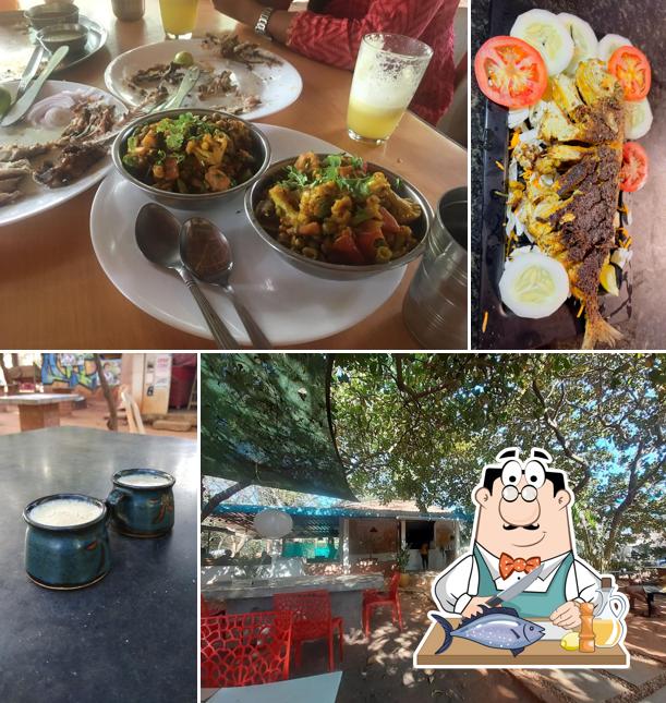 Grilled salmon at Dinesh restaurant