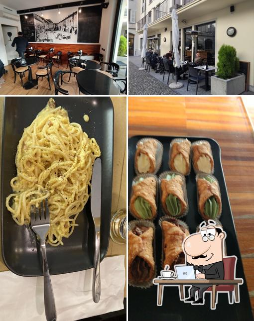 La interni e cibo del ristorante