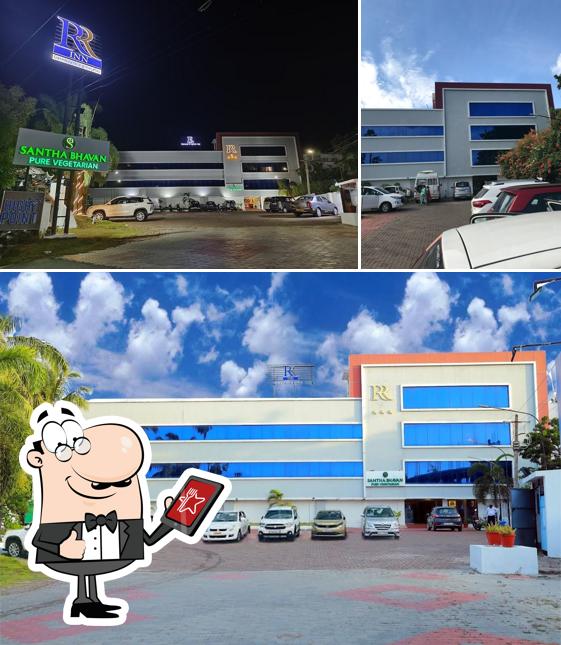 The exterior of Santha Bhavan Pure Veg Restaurant