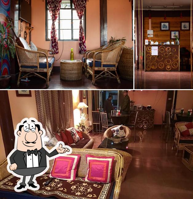 Take a seat at one of the tables at Hideout