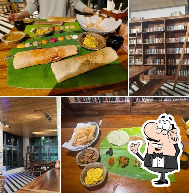 Take a seat at one of the tables at The Library