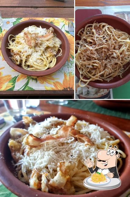 Espaguete carbonara em Salumeria San Michele Restaurante Emporium