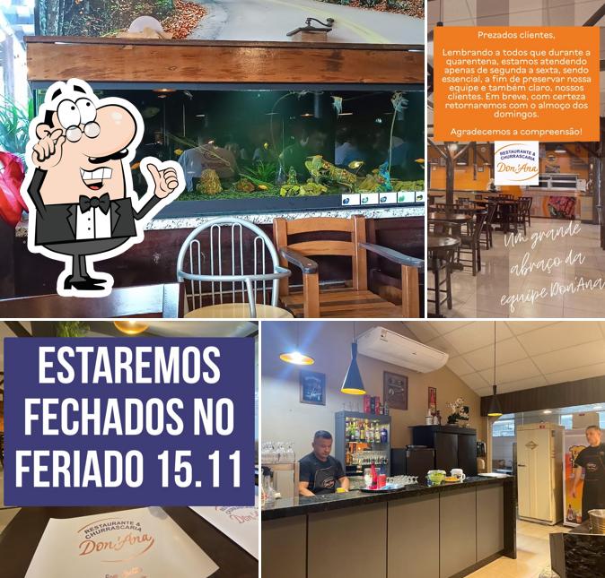 O interior do Don'Ana Restaurante e Churrascaria