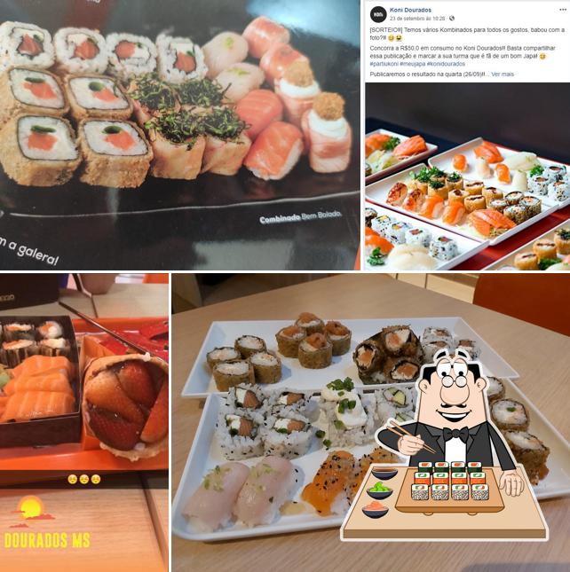 Escolha diversas opções de sushi