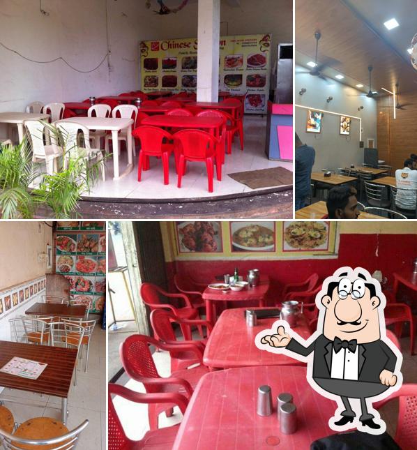 Take a seat at one of the tables at The Indian and Chinese station