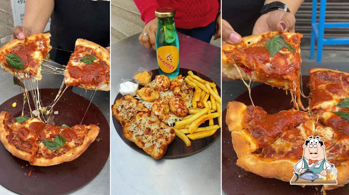 Grilled salmon at Wrappiza