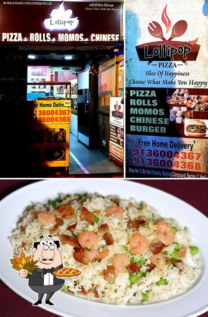 Look at this picture of Lollipop Pizza Momos Chinese Burger Roll - Dombivali East