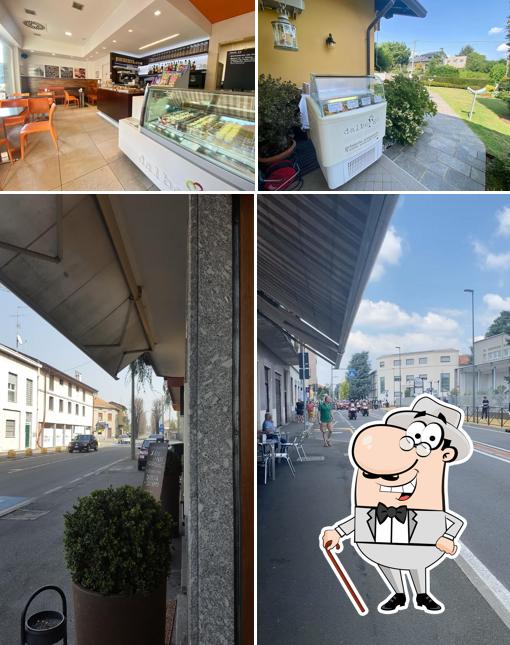 Questa è la immagine che presenta la esterno e interni di Gelateria Caffetteria dal Borgo