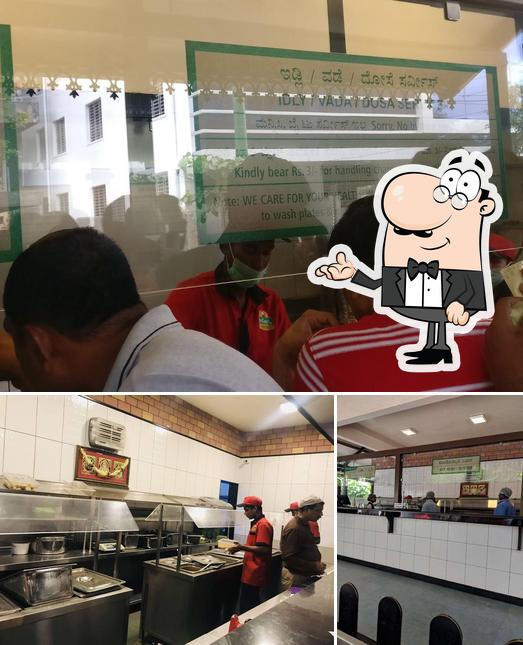 Take a seat at one of the tables at Arogya Ahaara