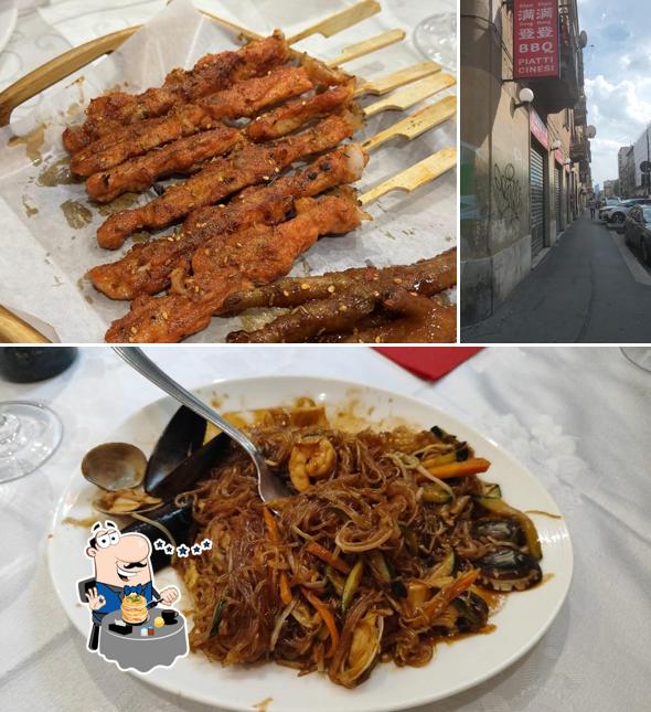 La cibo e esterno del ristorante