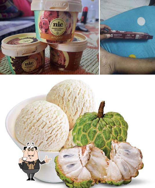 Enjoy a beverage at NIC Ice Creams