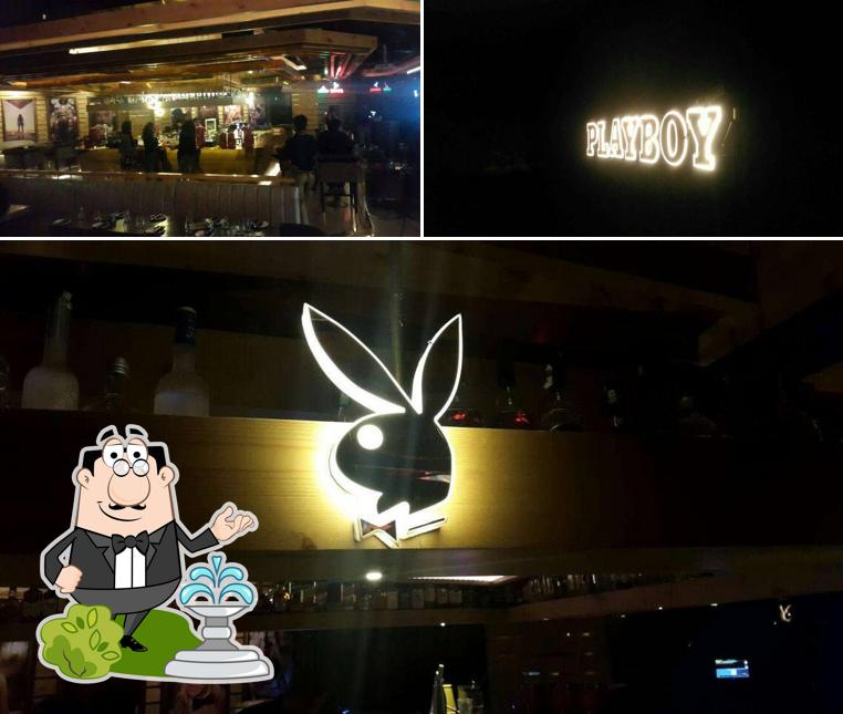You can get some fresh air at the outside area of Playboy Cafe