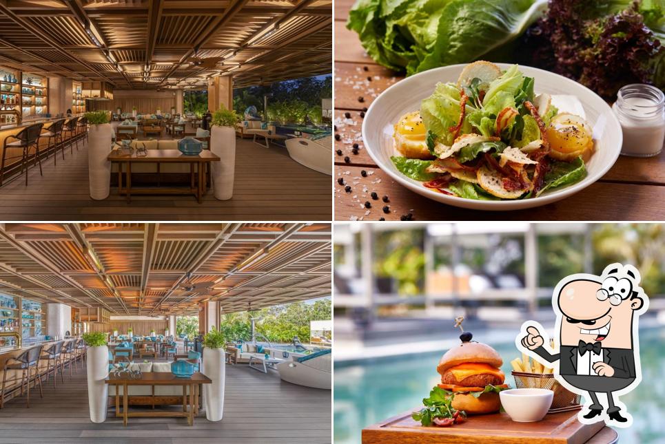 The interior of Água Pool Bar & Café