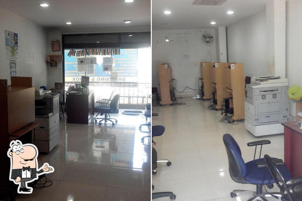 The interior of Indian Net Cafe