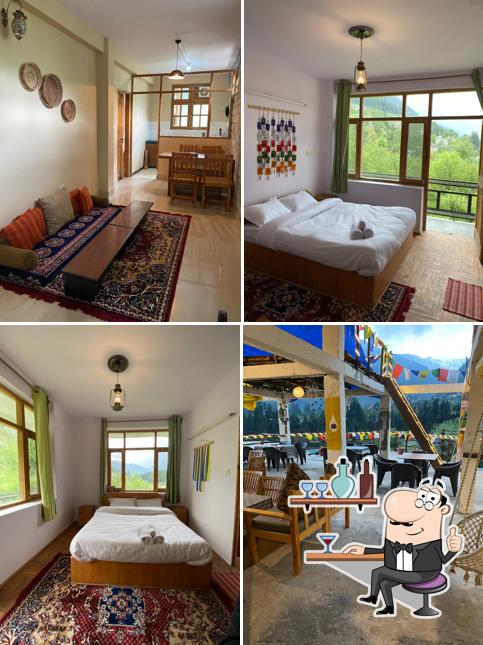 The interior of Soham Villa & Friday's Roof Top Cafe & Library, Manali