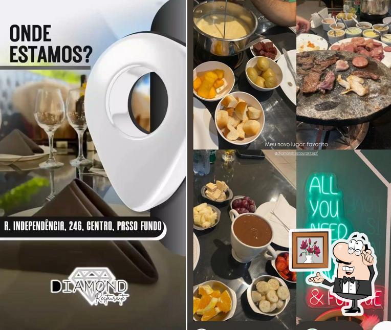 O interior do Diamond Restaurante Passo Fundo