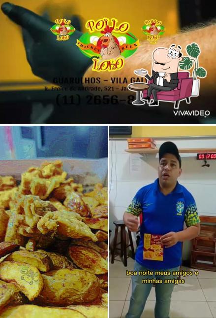 O interior do Pollo Loko Praça 8