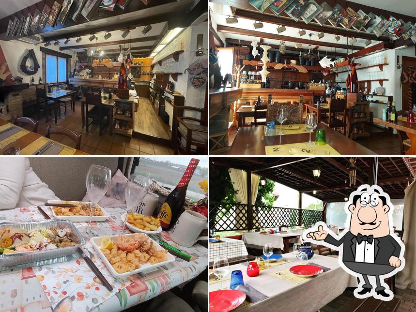 Gli interni di Trattoria Due Più