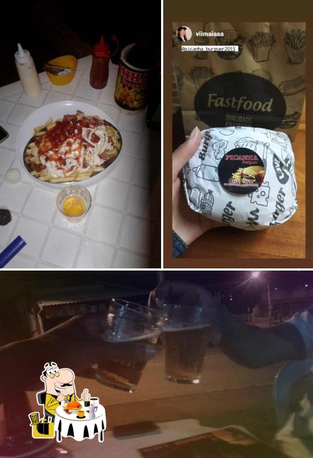 A imagem do picanha burguer’s comida e cerveja
